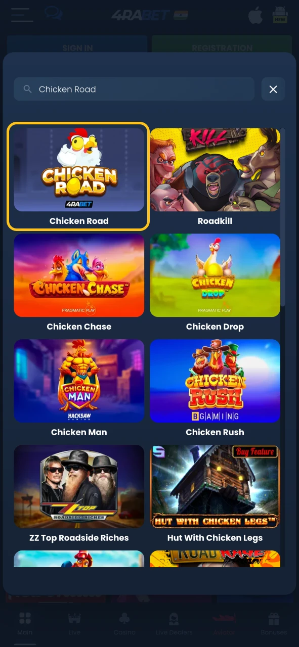 Visit the official website of a casino offering Chicken Road.