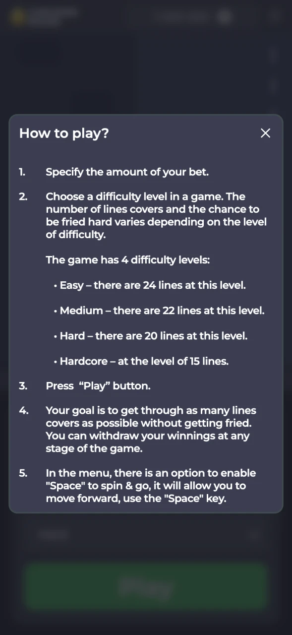 Read the rules of Chicken Road game to win.