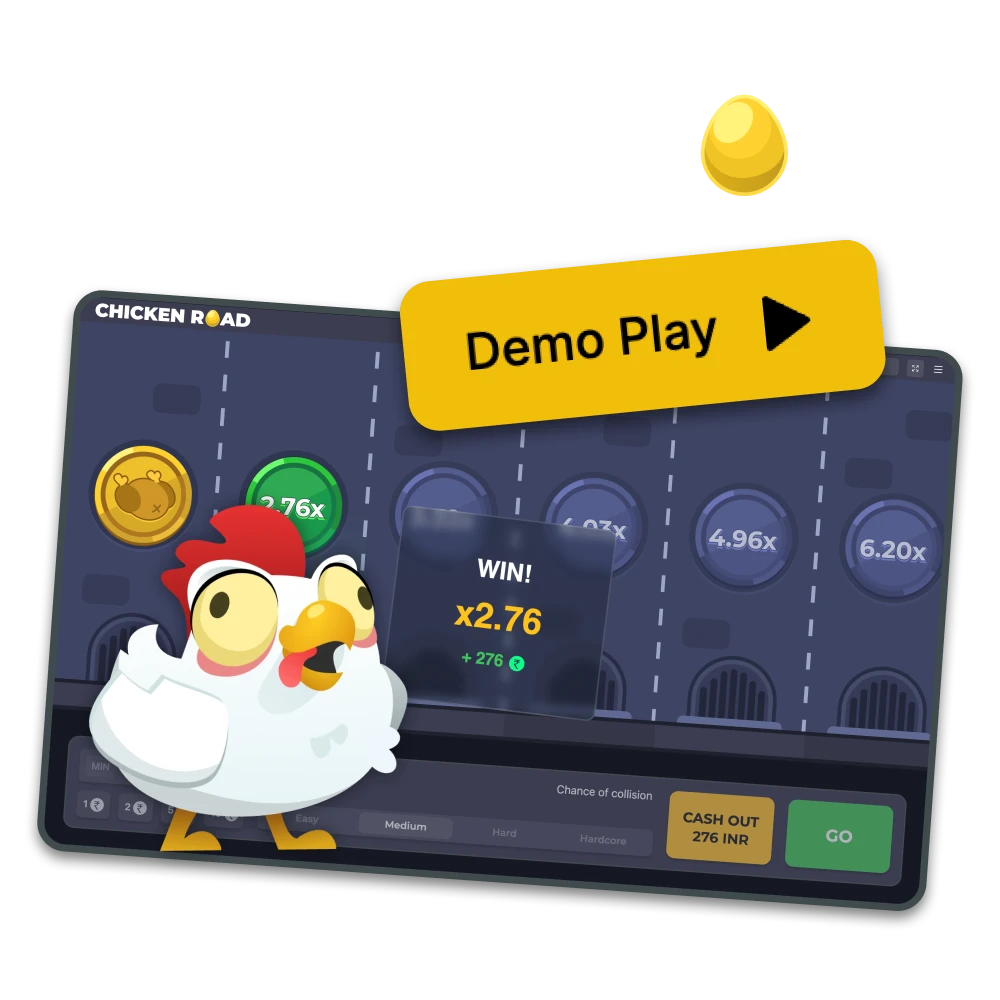 Practice using the demo version of Chicken Road game.