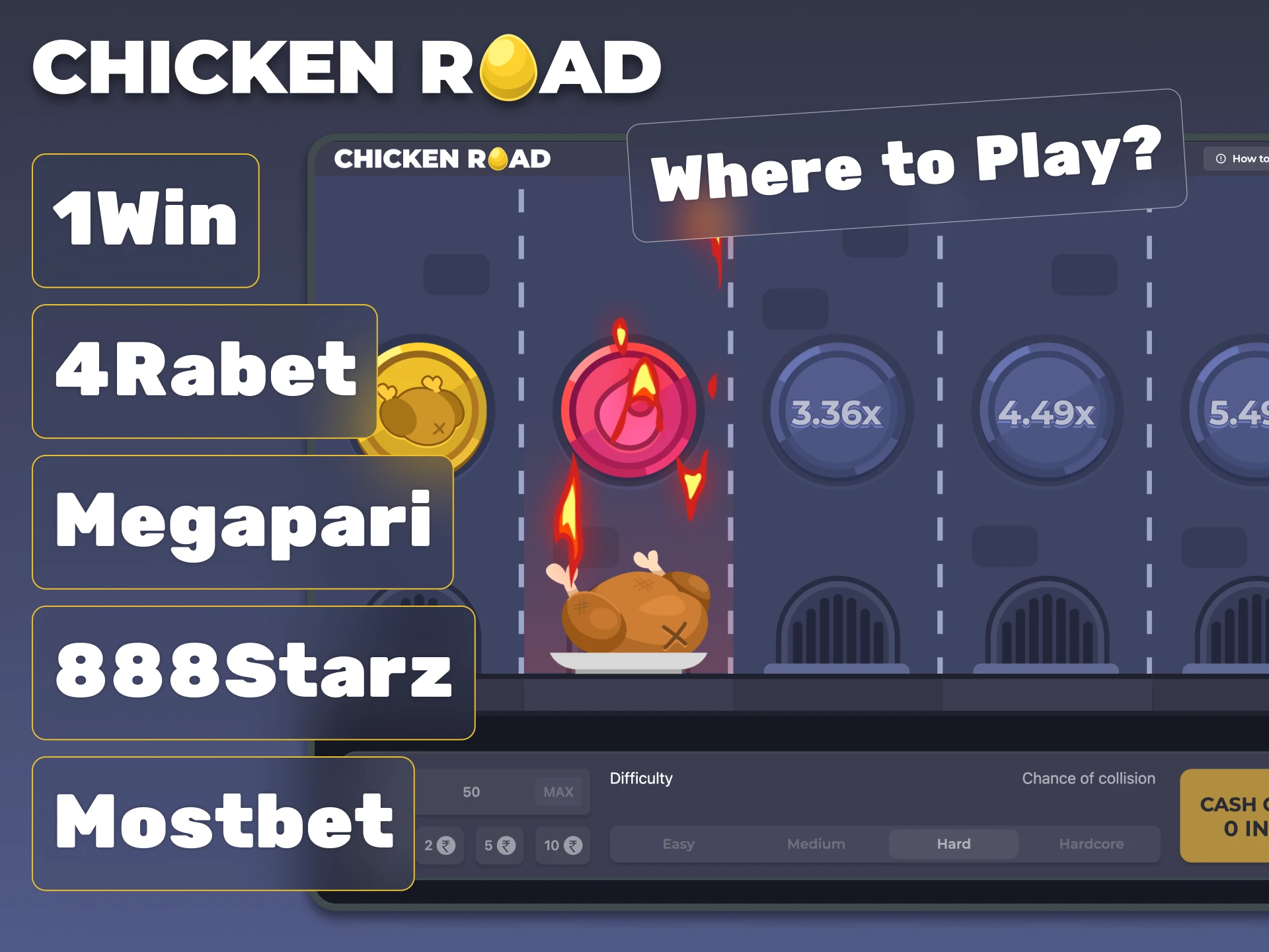 Try your hand at Chicken Road with the best casino sites.
