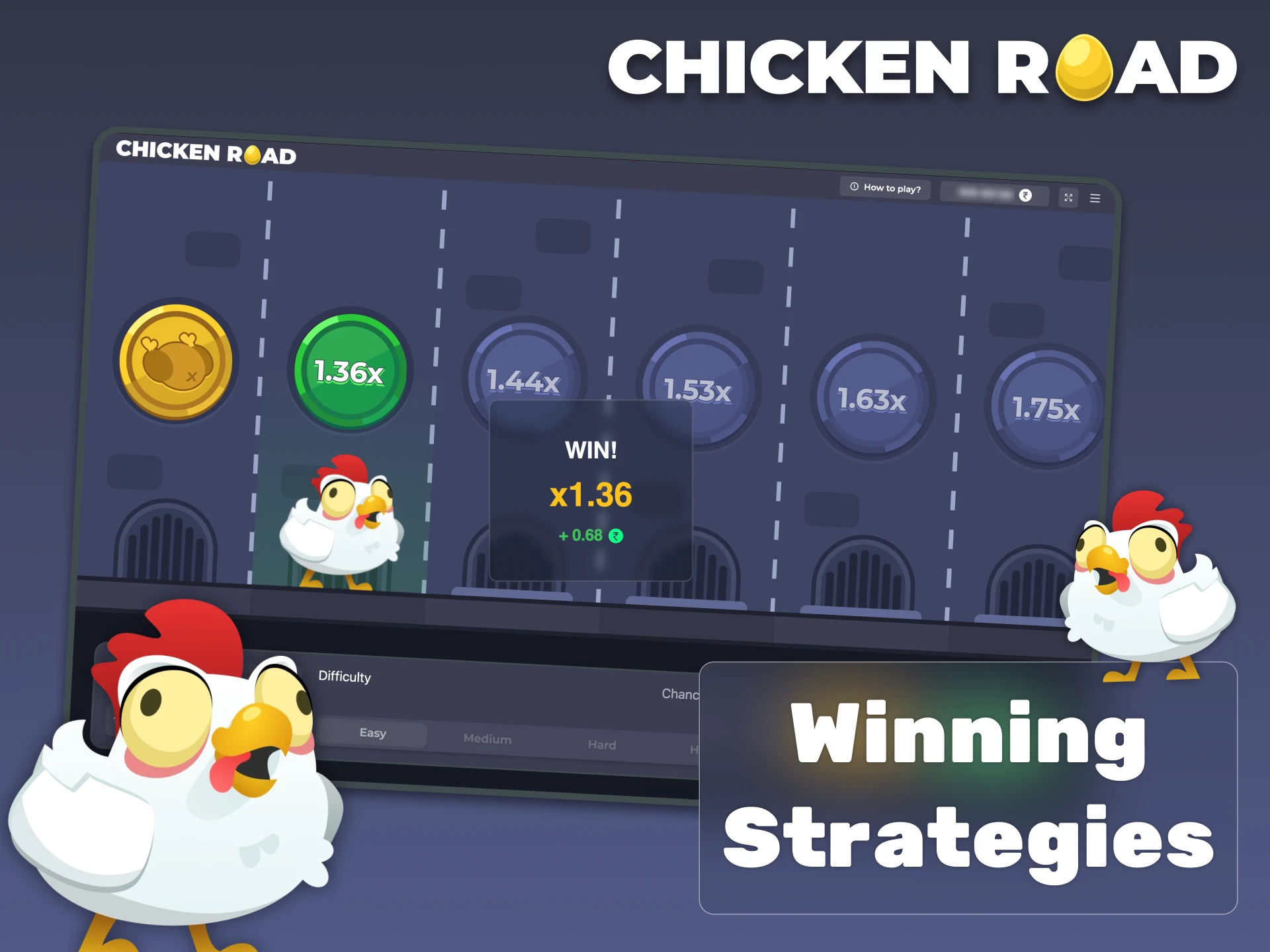 Use some strategies to win in Chicken Road game.