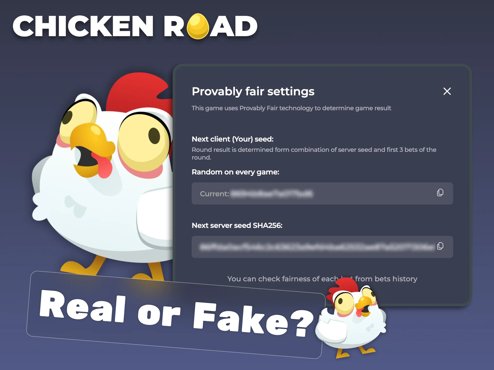 Chicken Road is a real and safe game by InOut Games.