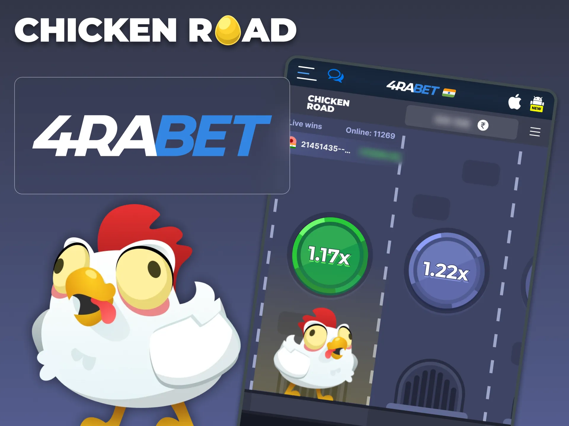 Experience a thrilling game of Chicken Road at 4Rabet.