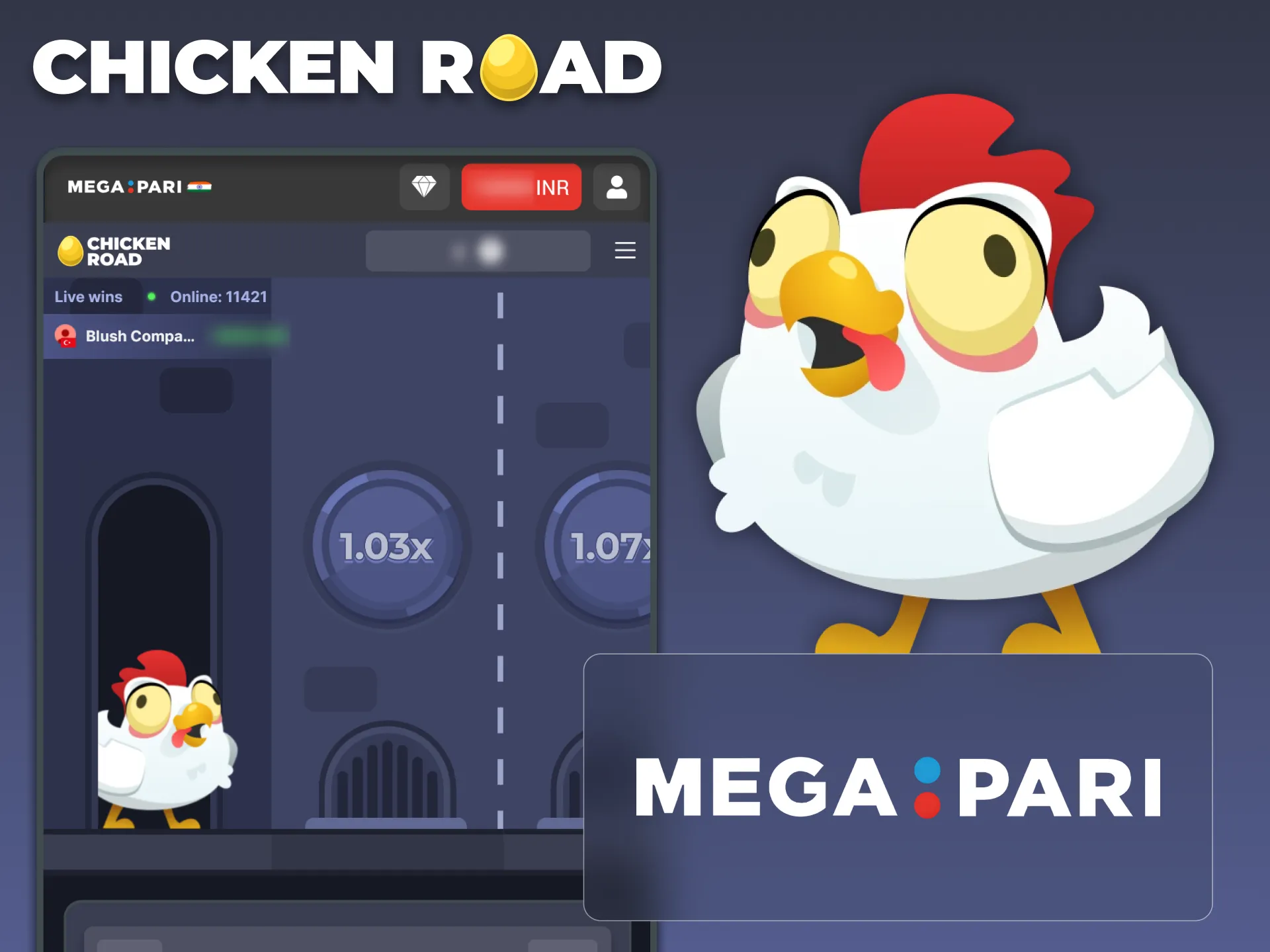Play, win, and enjoy Chicken Road at Megapari.
