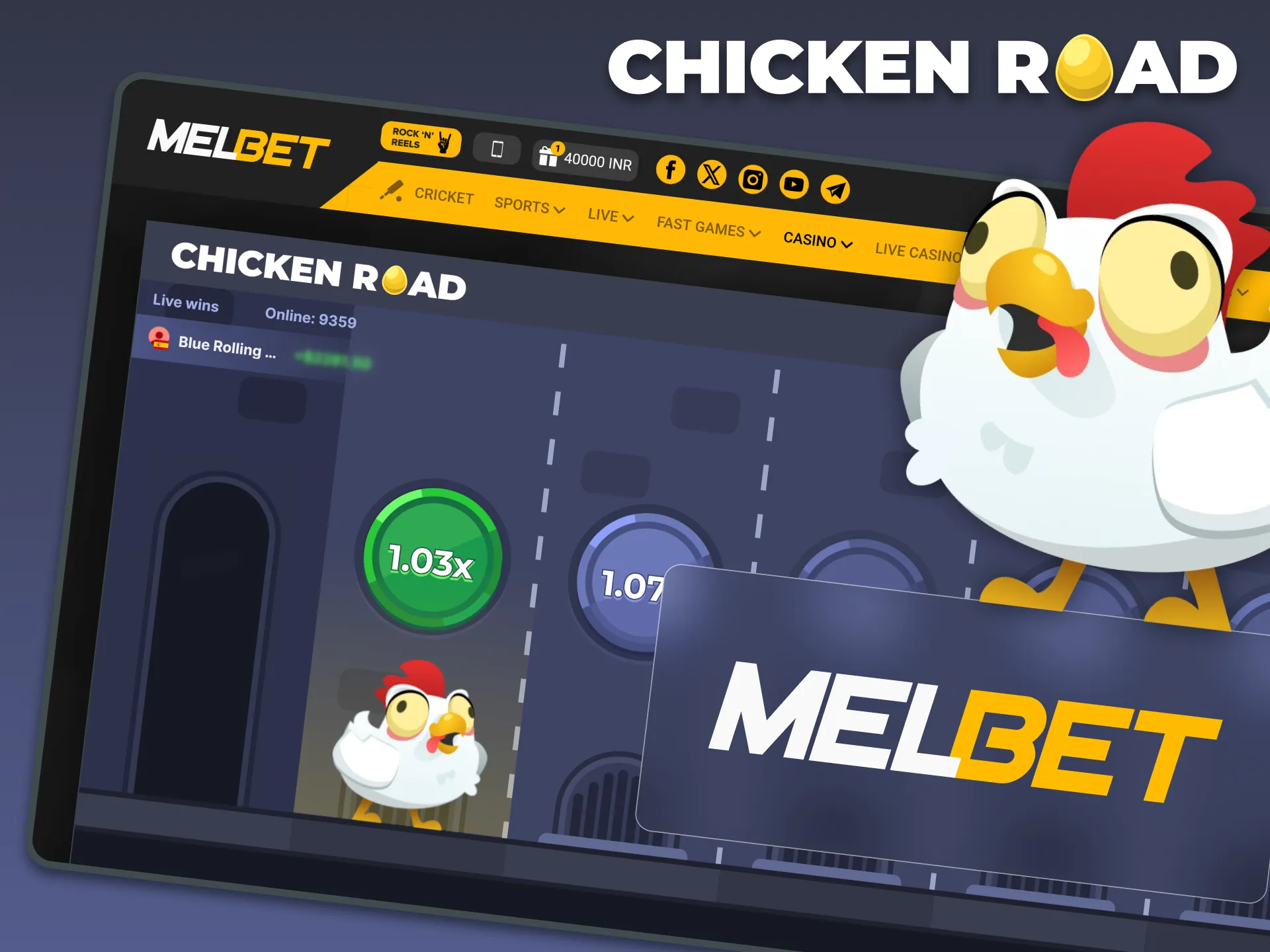 Chicken Road offers nonstop fun at Melbet.