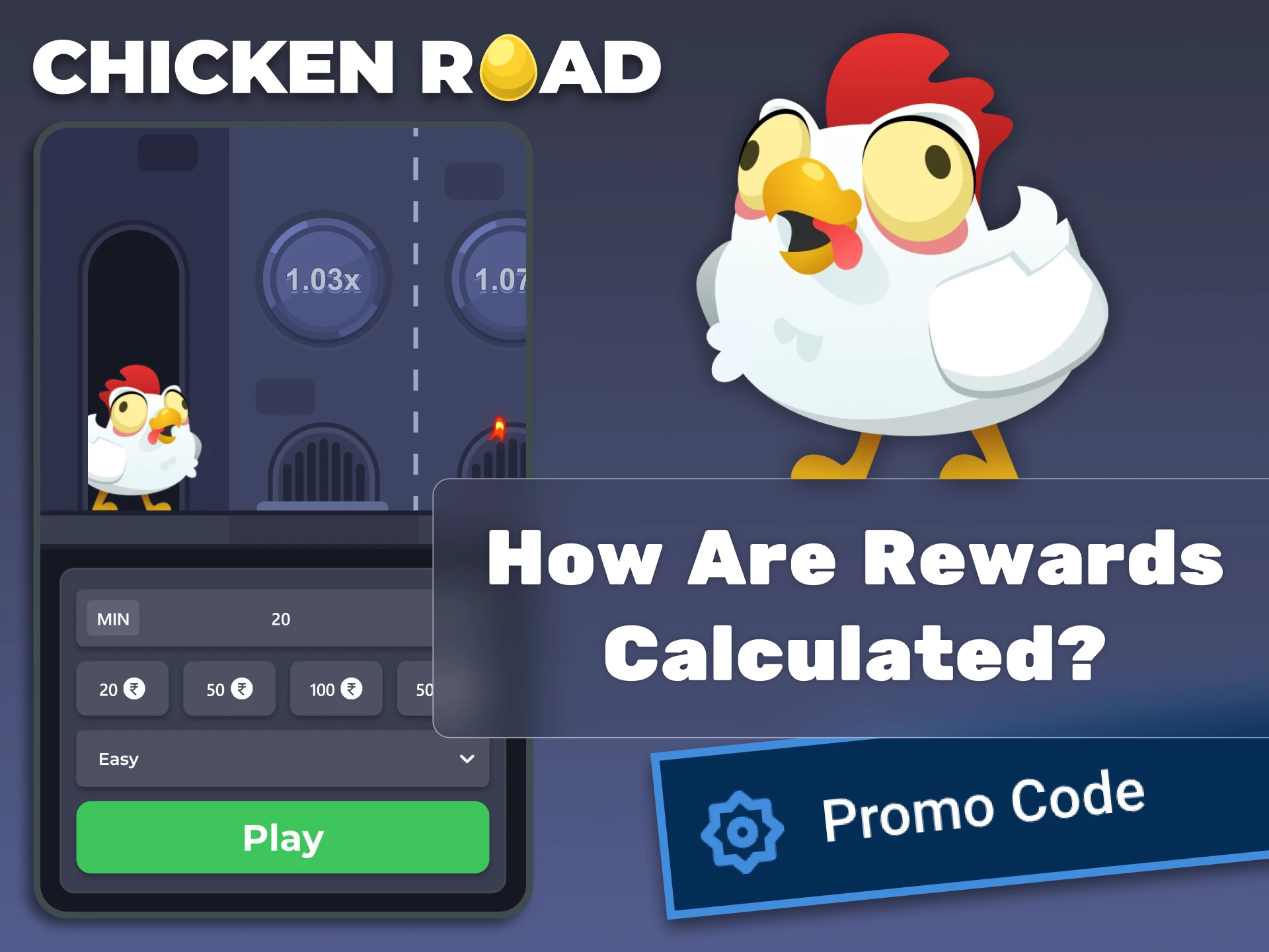 Find out how casino promo code rewards are calculated for the Chicken Road game.