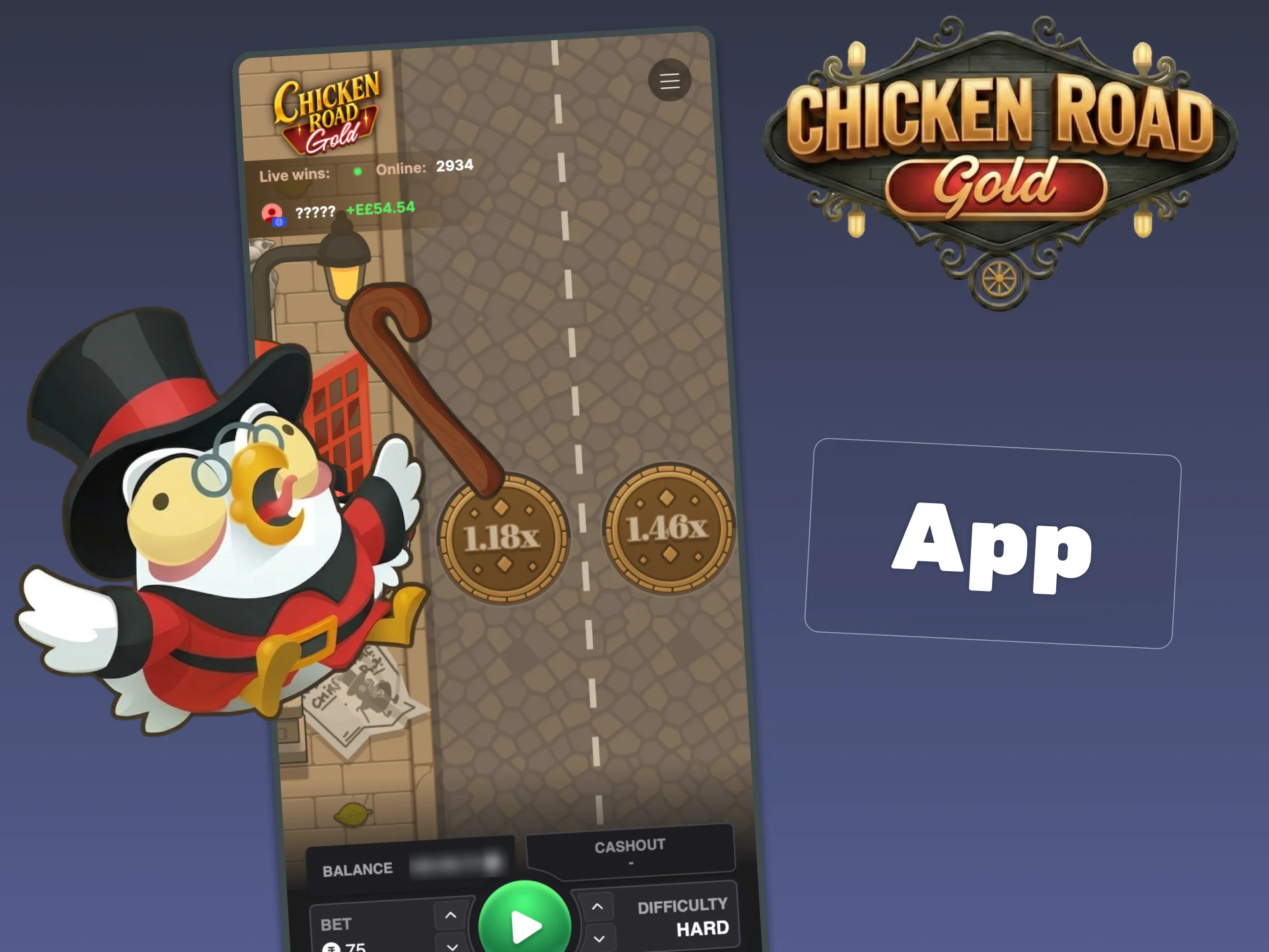 Access Chicken Road Gold on any mobile app.