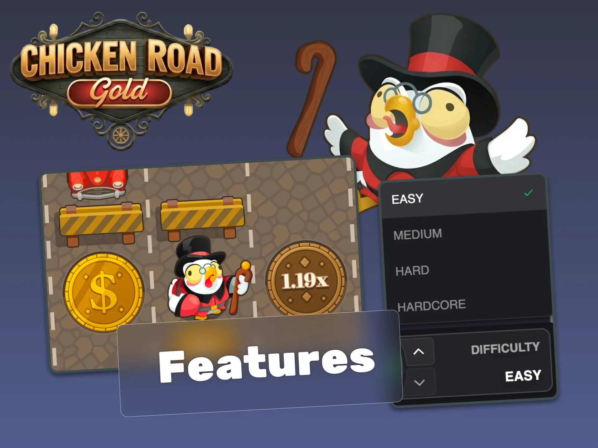 Boost your payout with each step in Chicken Road Gold.