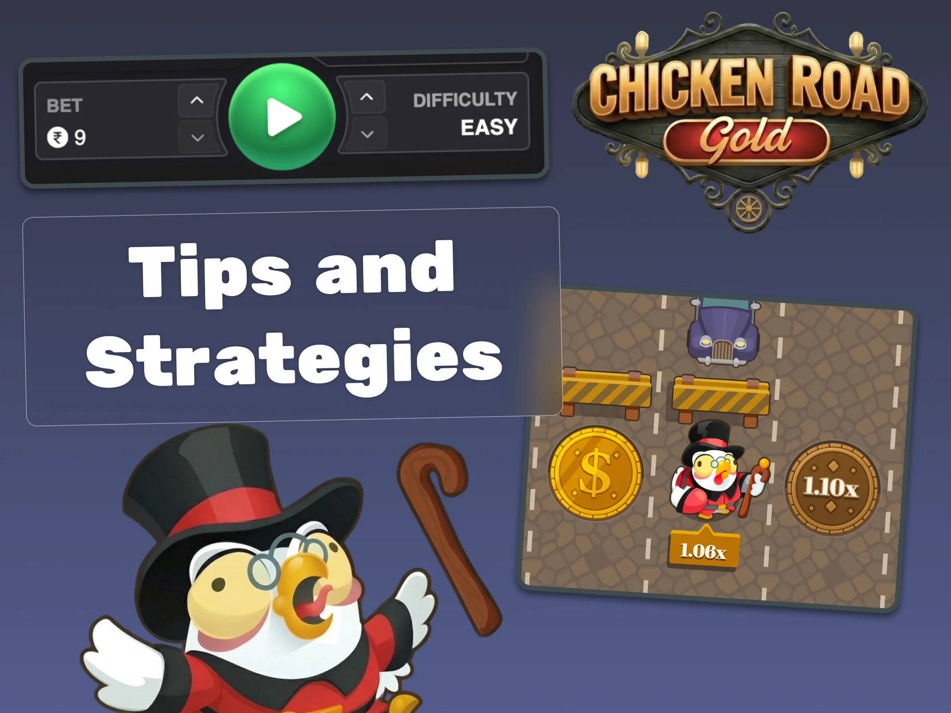 Choose your difficulty level in Chicken Road Gold.