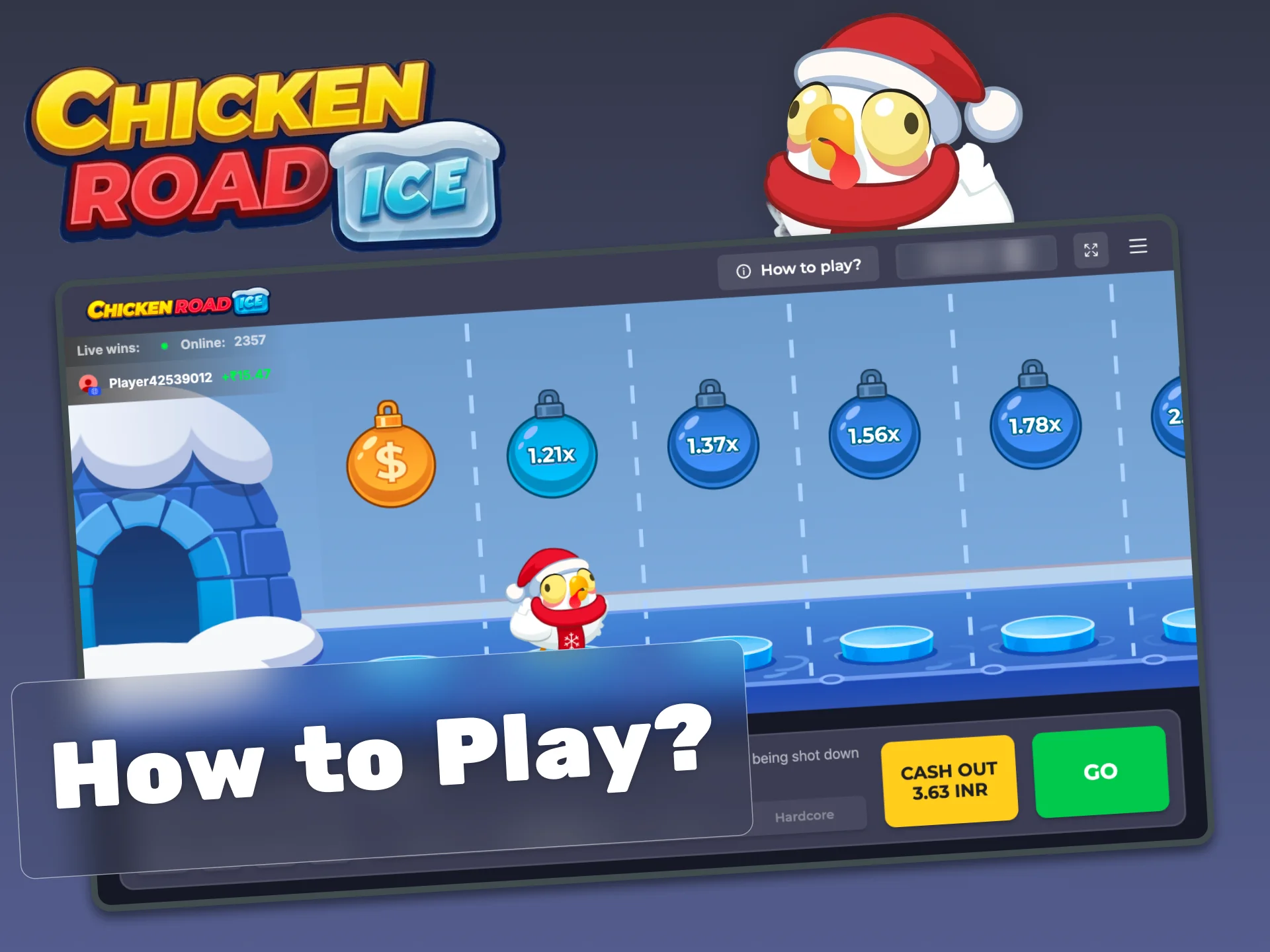 Start playing Chicken Road Ice version.