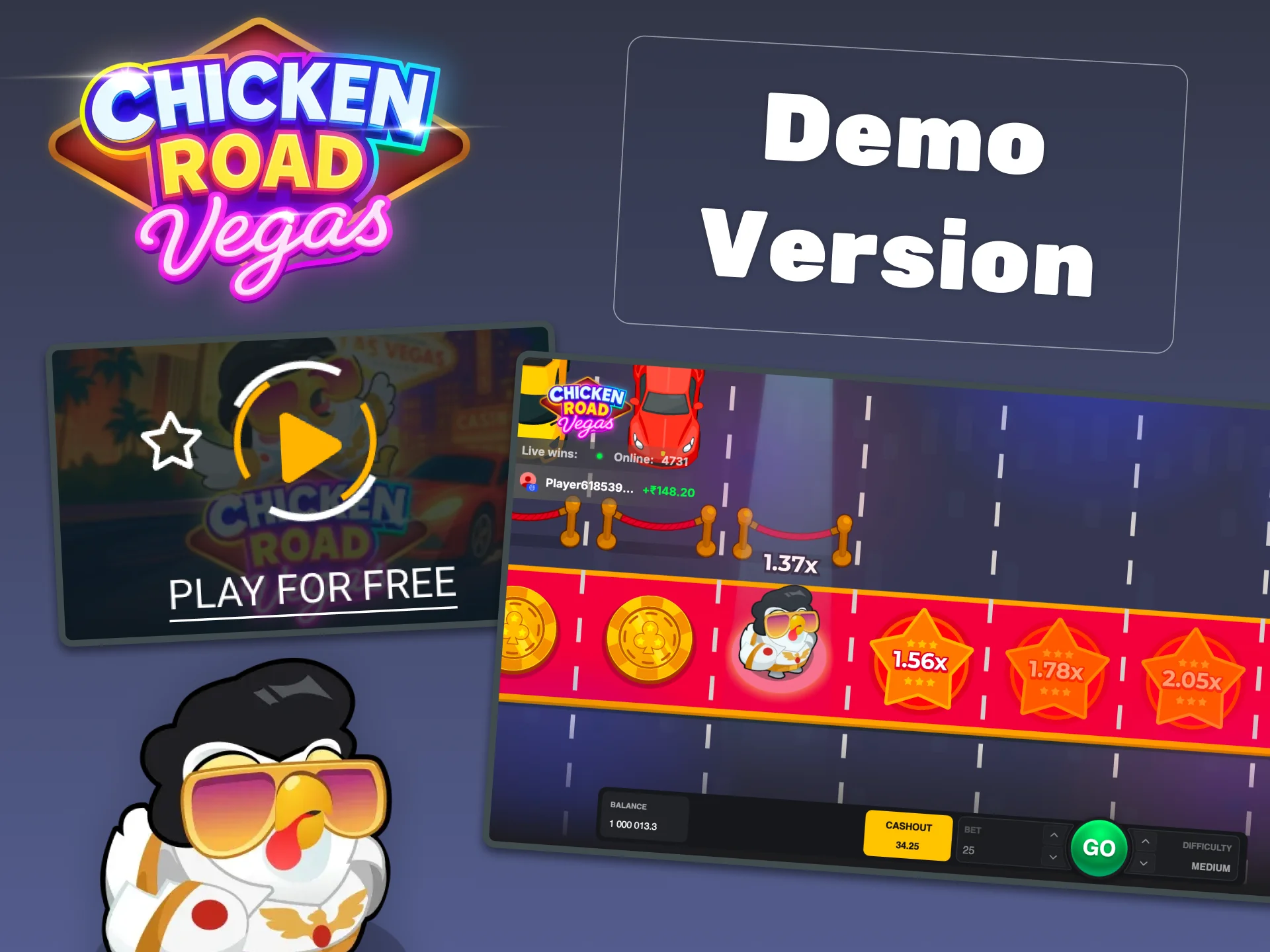 Test your skills in Chicken Road Vegas demo.